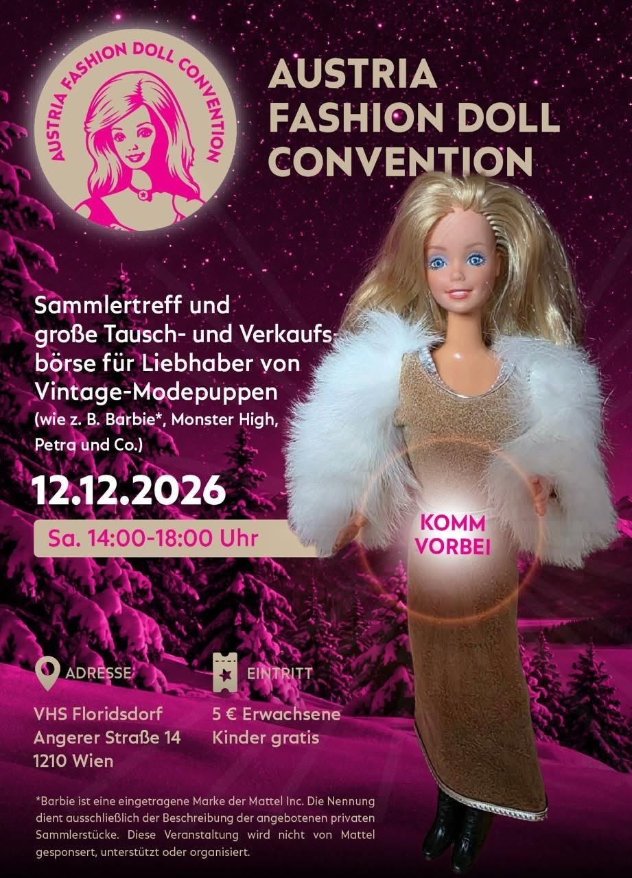 Austria Fashion Doll Convention 2026 flyer