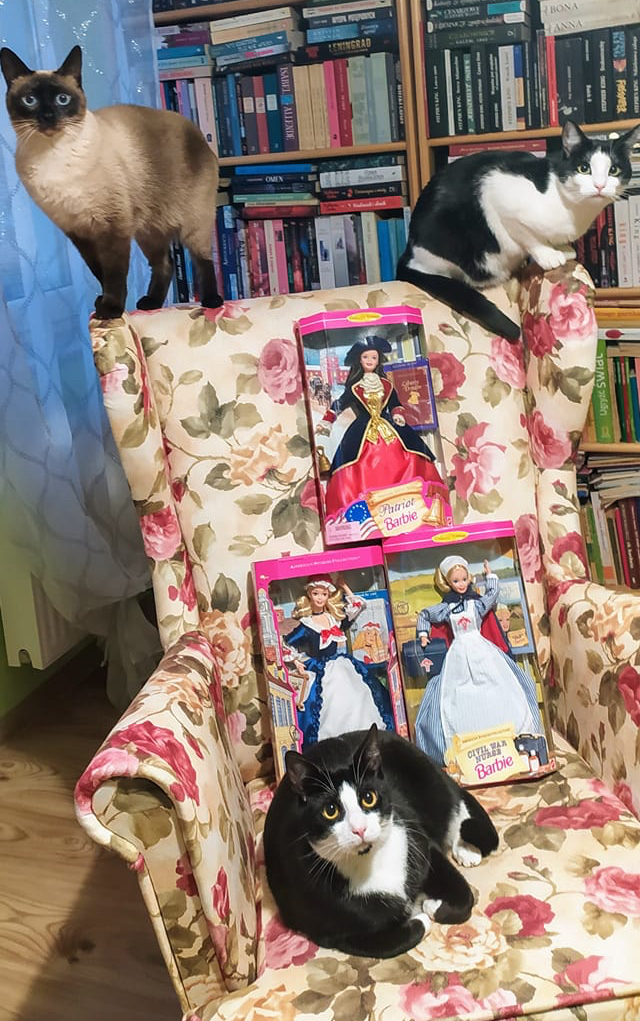 Happy buyer with doll